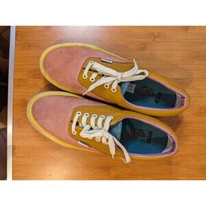 Size 10.5 - VANS Rose Orange Skate Sneaker Mens Suede Colorblock (V11)